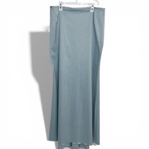 JS Collections Ice Blue Satin A-Line Midi Skirt Size 10 Formal
